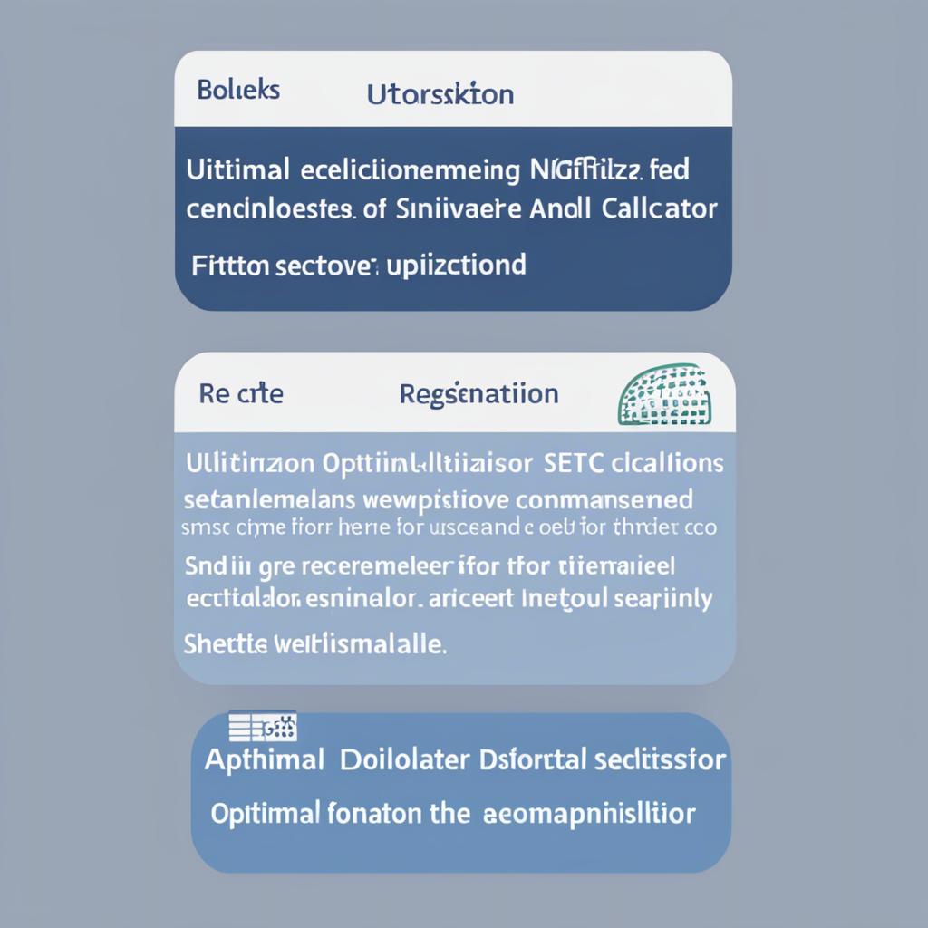 Recommendations for Optimal Utilization and Optimization​ of the SETC Calculator